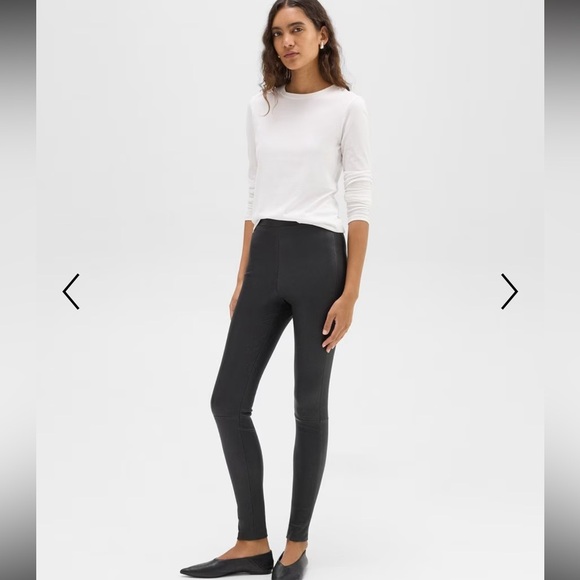 Theory Bristol Black High-Waist Legging in Leather 0 - Picture 11 of 13